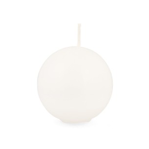 Candela cera bianca  tonda d 6 cm decorazione Wedding Matrimonio Art 23869