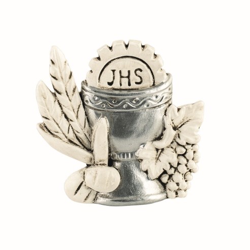 Bomboniera icona calice comunione resina argento calamita art 27795