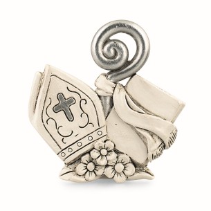 Bomboniera icona Simboli Cresima resina argento da appoggio art 27798