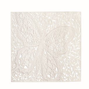 Tovaglietta in vinile Bianco con Farfalla idea decorazione Wedding 12 pz art 27733