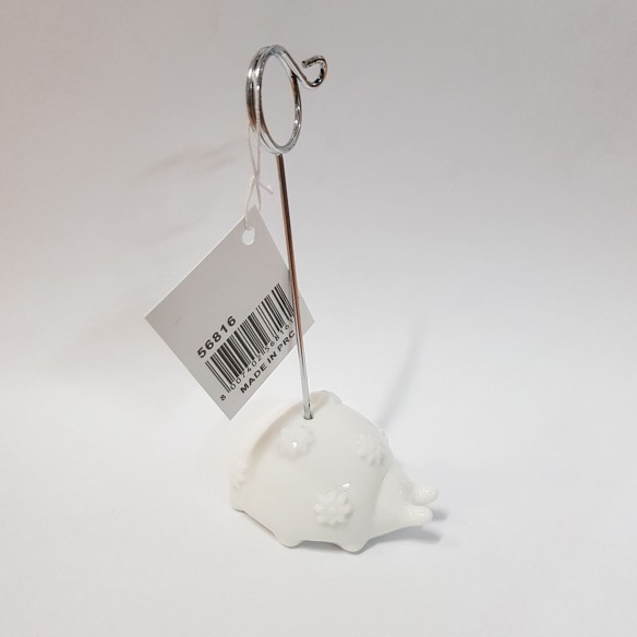 Bomboniera coccinella bianca porta foto in ceramica wedding art 56816