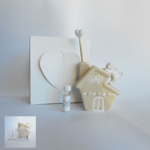 Bomboniera Profumatore in ceramica con inserto Gattino wedding art 02043