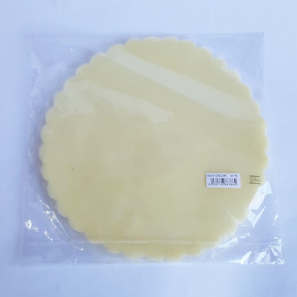 Velo organza tondo per confetti fai da te D 240 mm 50 pezzi Giallino art C0114
