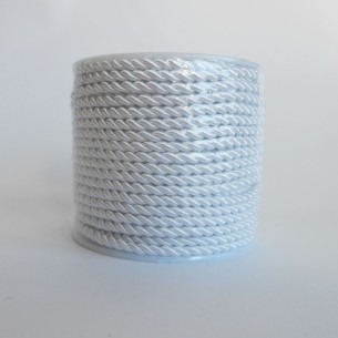 Cordino dopppio in raso colore Bianco  D. 3 mm x 25 mt wedding art DN010