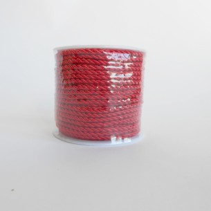 Cordino dopppio in raso colore Rosso D. 3 mm x 25 mt wedding art DN014