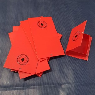 Scatola Confetti Libro Rosso con cappello TOCCO Laurea Nero 7x6xh2,5 cm Set 10 pz art 27904
