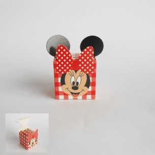 Bomboniera Scatola cubo Confetti inserto Minnie Disney rosso set 20 pz art 68022