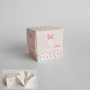 Bomboniera Scatola cubo Confetti Minnie Disney Rosa set 20 pz art 68065