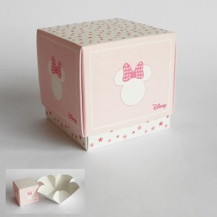 Bomboniera Scatola cubo Confetti Minnie Disney Rosa set 20 pz art 68067