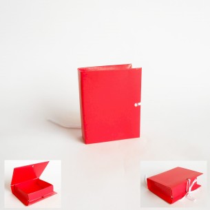 Bomboniera Scatola Confetti modello Libro lino Rosso Set 20 pz art 37980