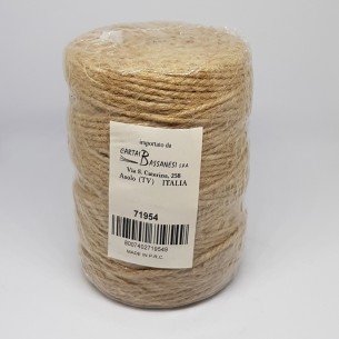 Rotolo bobina cordoncino juta marrone da D. 3mm x 100 mt fai da te  art 71954
