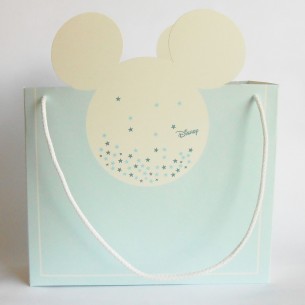 Bomboniera Scatola Shoppers Busta Topolino Disney Celeste set 10 pz art 68050