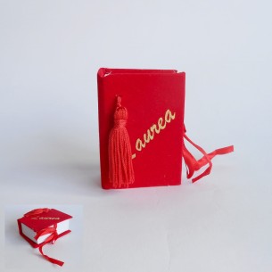 Bomboniera scatola Libro Rosso con scritta Laurea in oro 6 pz art SC437
