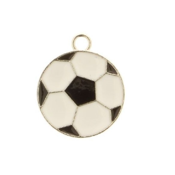 Bomboniera decorazione Ciondolo Pallone da calcio in metallo 12 pz art 12014