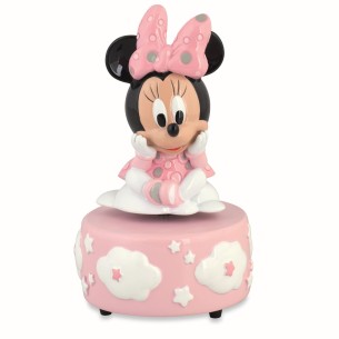 Bomboniera Decorazione carillon Minnie Disney rosa con Scatola Art 69511