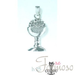 Calice pendente decorazione prima comunione h 25mm set 12 pz art 56842