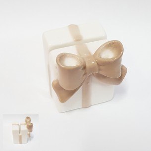 Bomboniera Segnaposto Wedding Matrimonio Scatola regalo in ceramica smaltata bianca 4x4xh5,5 cm art 551