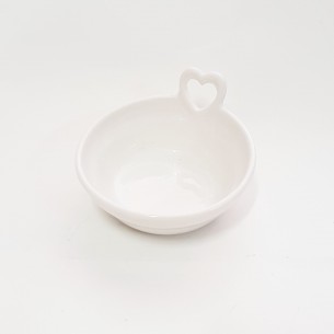 Bomboniera ciotola in ceramica Bianca per confettata wedding D 9,5xh6 cm art 28711