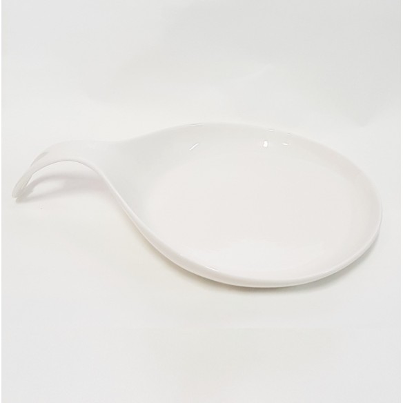 Bomboniera Piatto in ceramica Bianca cn Manico decorazione wedding 20 x h6 cm art 28716