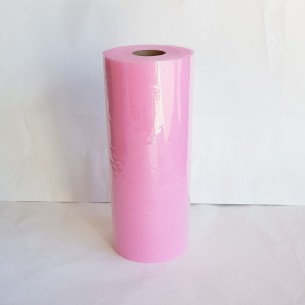 Bobina 25 cm 100 mt rotolo tulle decorazioni bomboniere colore Rosa art. TEX003Rosa