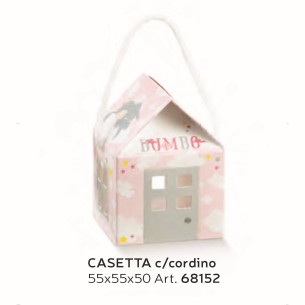 Bomboniera Scatola Casetta Confetti DUMBO Disney Rosa 5,5x5,5xh5 cm set 10 pz art 68152
