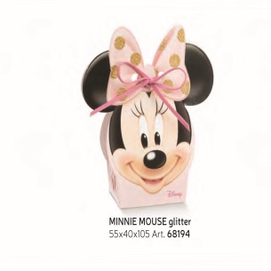 Bomboniera Scatola Confetti Faccia di Minnie Ballerina Disney Rosa 5,5x4xh10,5 cm set 10 pz art 68194