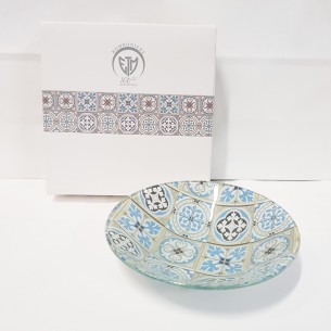 Bomboniera Coppetta in vetro modello CAPRI con Scatola D 15,5xh3,5 cm Wedding art 07129