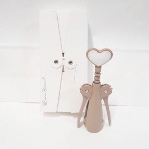 Bomboniera Matrimonio Cavatappi in metallo Marrone con scatola h 16 cm Art 12375