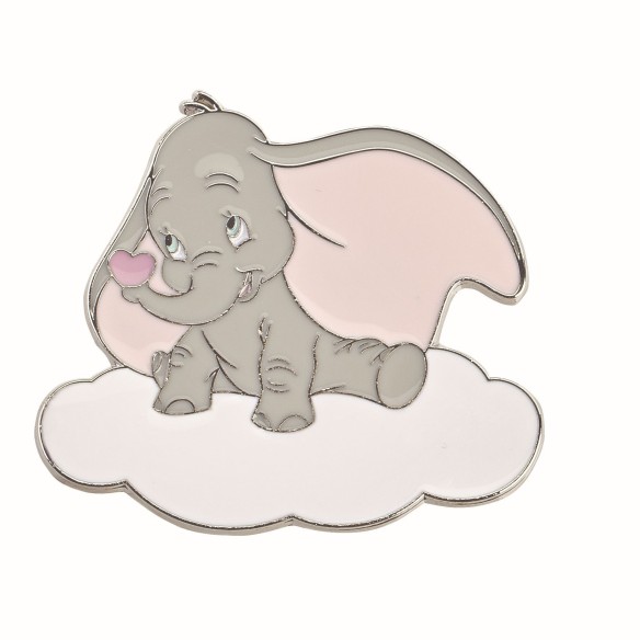Bomboniera Segnaposto Calamita metello DUMBO DISNEY Rosa Smaltata Battesimo Nascita 5 x h 4,5 cm set 6 pz art 69546