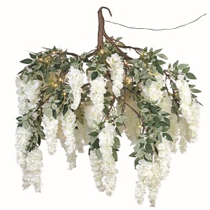 Lampadario Glicine Bianco con 120 Led idea decorazione Wedding matrimonio da appendere D 120 cm art 28730