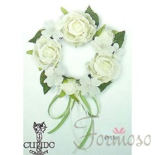 Girocandela fiori rose avorio decorazione feste matrimonio ART 57900