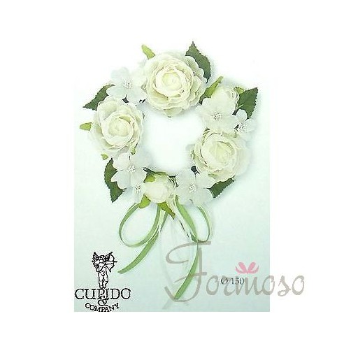 Girocandela fiori rose avorio decorazione feste matrimonio ART 57900