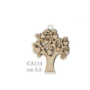 Albero della vita legno intagliato idea decorazione bomboniera 5 cm 12 pz art CA114