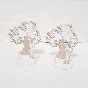 Bomboniera Coppia innamorati albero della vita resina wedding h 8 cm set 2 pz art 049898
