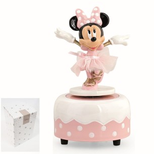 Bomboniera Decorazione carillon Minnie Ballerina Disney rosa con Scatola D 90xh13,9 cm Art 69560