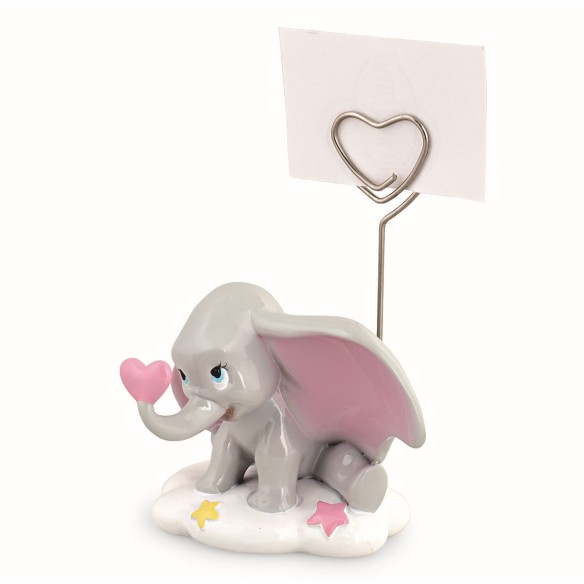 Bomboniera Decorazione Portafoto segnaposto DUMBO Disney Rosa con Scatola h 5 cm Art 69550