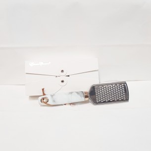 Bomboniera Grattuggia con manico gomma effetto marmo 26 cm con scatola art 12372