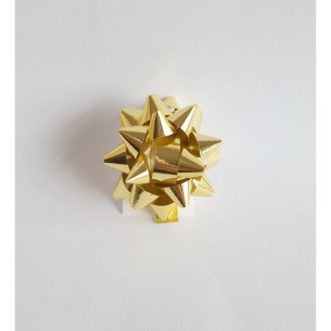 Coccarda fiocco  stella adesiva decorazione busta pacco regalo 10mm Oro 100 pz art SS10ORO