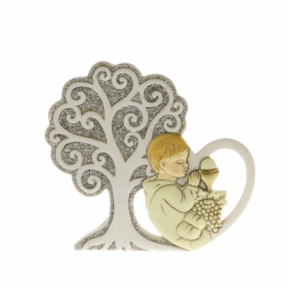 Bomboniera Icona albero della vita e cuore Comunione ragazzo h 10 cm art 049881