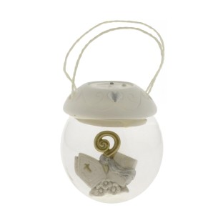 Bomboniera Icona con luce led simbolo cresima da appendere decorazione h 9 cm art 049885