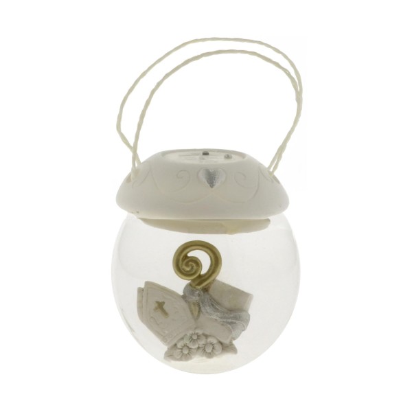 Bomboniera Icona con luce led simbolo cresima da appendere decorazione h 9 cm art 049885