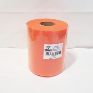 Bobina 12,5 cm 100 mt rotolo tulle decorazioni bomboniere colore Arancio art TEX002Arancio