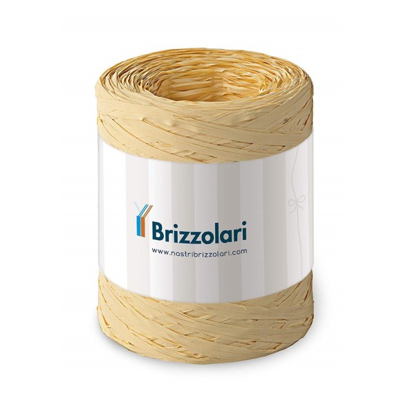 Rotolo Bobina Raffia Sintetica colore naturale decorazione 5 mm X 200 mt art 6802.40