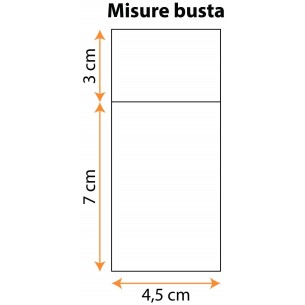 Busta neutra confetti alimenti trasparente Crystal con patella adesiva 4,5x7+3 cm 100 pz art XC40713 2