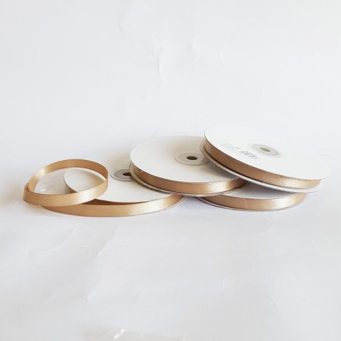 Nastro doppio raso 1 cm rotolo bobina da 50 mt TORTORA fai da te - art D1034