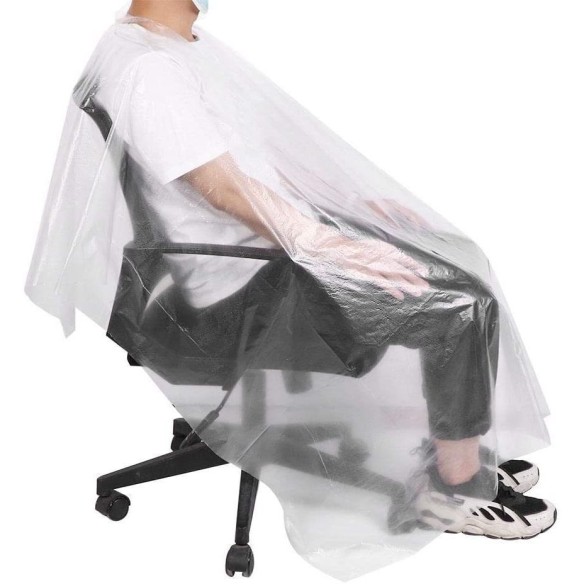 Mantella monouso in TNT Taglio Capelli, Mantello monouso 50 Pezzi Taglio Parrucchiere per  Parrucchiere