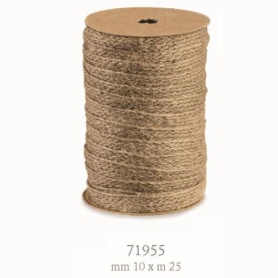 Nastro rotolo in Juta marrone decorazione bomboniera Spessore 1 cm x 25 mt - art 71955