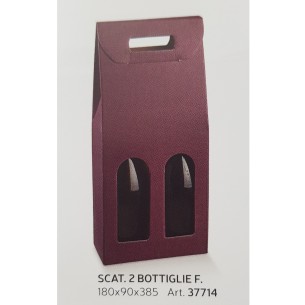Scatola porta 2 bottiglia colore SKIN VINACCIO 18 x 9 x h 38,5 cm set 10 pz art 37714