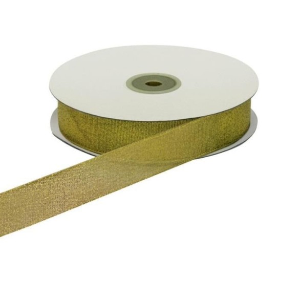 Nastro glitter oro larghezza da 2,5 cm rotolo bobina da 50 mt  fai da te - art DM2501