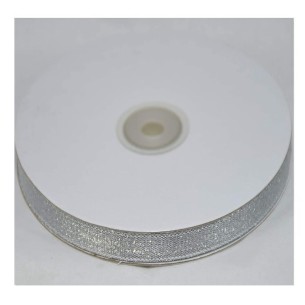 Nastro glitter Argento larghezza da 1 cm rotolo bobina da 50 mt  fai da te - art DM1002